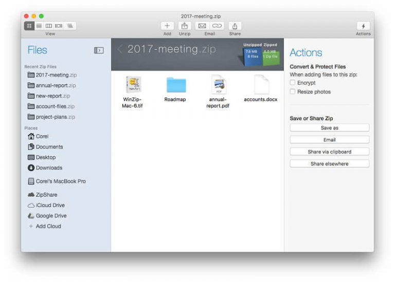 winzip for mac os