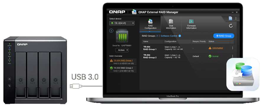 Qnap tr 004 external raid manager как настроить