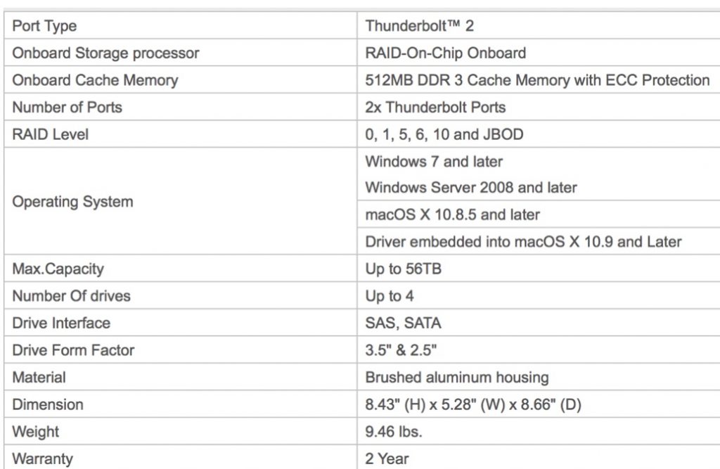 Highpoint Rocketstor 6314b Specs