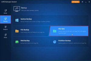 Aomei Backupper File Sync