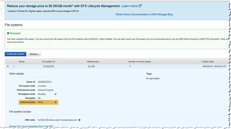 Reduced Pricing Amazon Efs Infrequent Access F3