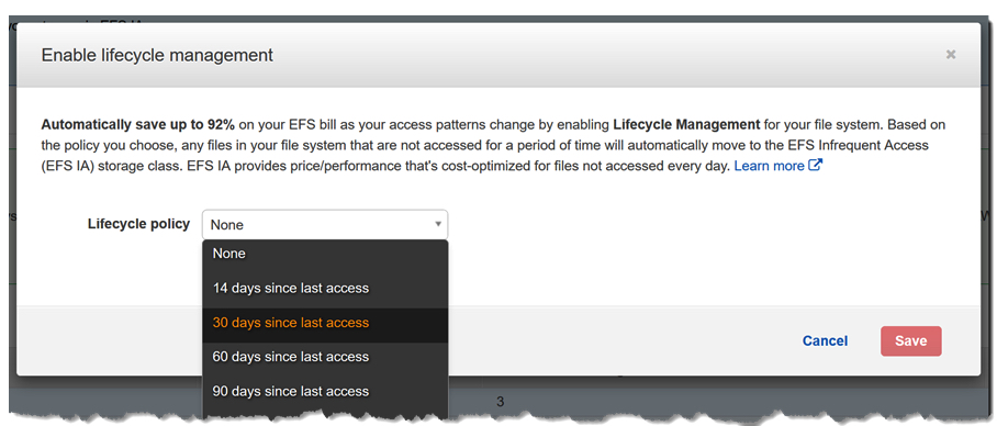 Reduced Pricing Amazon Efs Infrequent Access F4