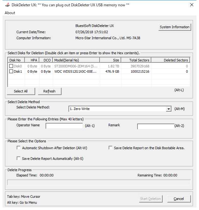 disk deleter