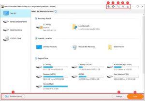 Minitool Power Data Recovery 9.0 Interface Introduction 1