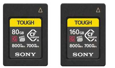 From Sony, Up to 80GB CEA-G80T and 160GB CEA-G160T CFexpress Type