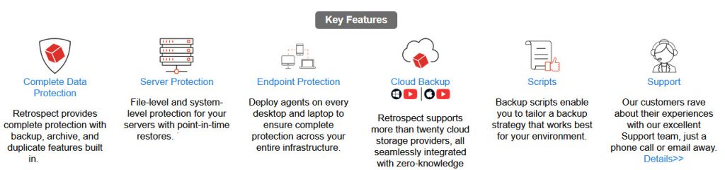 retrospect backups