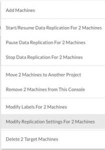 F6 Machine Actions – Modify Replication Settings