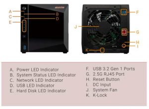 Asustor Drivestor 4 Pro As3304t Front Rear