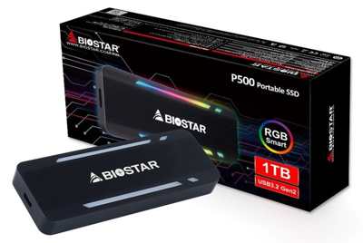 Biostar Z590 Valkyrie Motherboard Paired With P500 Portable 1TB