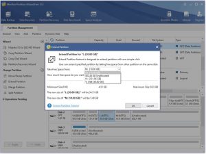 Minitool Partition Wizard 12.6 Extend Partition