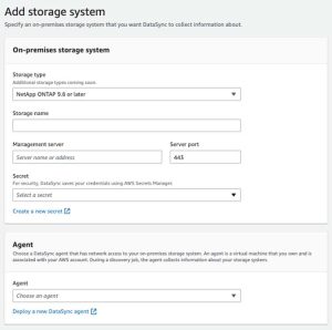 Add Storage System Datasync Console Screenshot F2