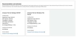 Example Recommendation And Estimates Output From Discovery Job F6