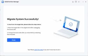 4ddig Partition Manager System Migration Successfully 2212