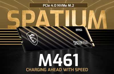 MSI: Spatium Up to 4TB M461, Up to 2TB M452 and M453 PCIe Gen4 M.2