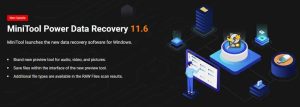 Minitool Power Data Recovery 11.6 Intro