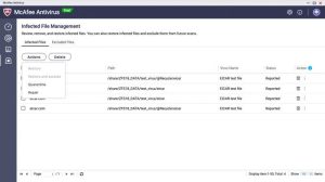 Qnap Macafee Antivirus V3.2 Manage Infected Files