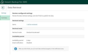 Restores On Veeam Using Amazon S3 Glacier F12