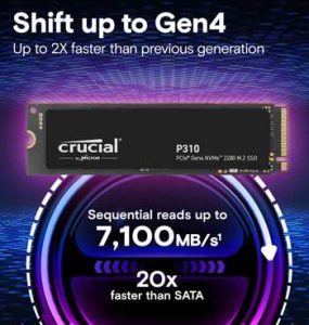 Crucial P310 1tb Pcie Gen4 Nvme 2280 M.2 Ssd 2