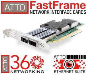 Atto Fastframe Quad Port 25gbe Nic